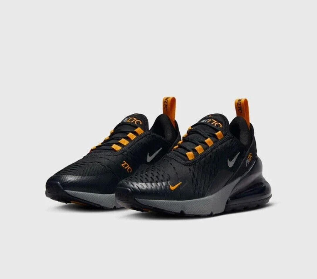 Nike Air Max 270 GS Black Orange Silver