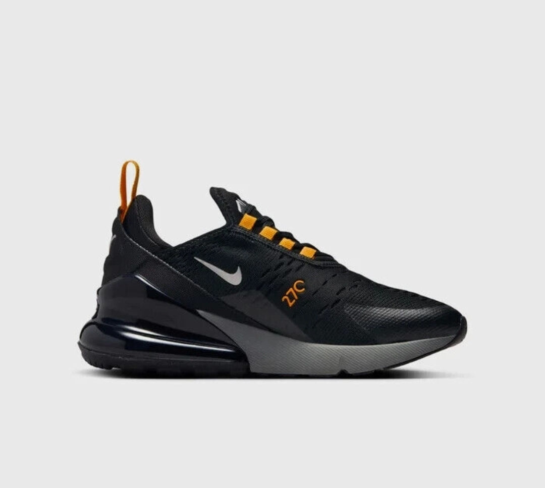 Nike Air Max 270 GS Black Orange Silver