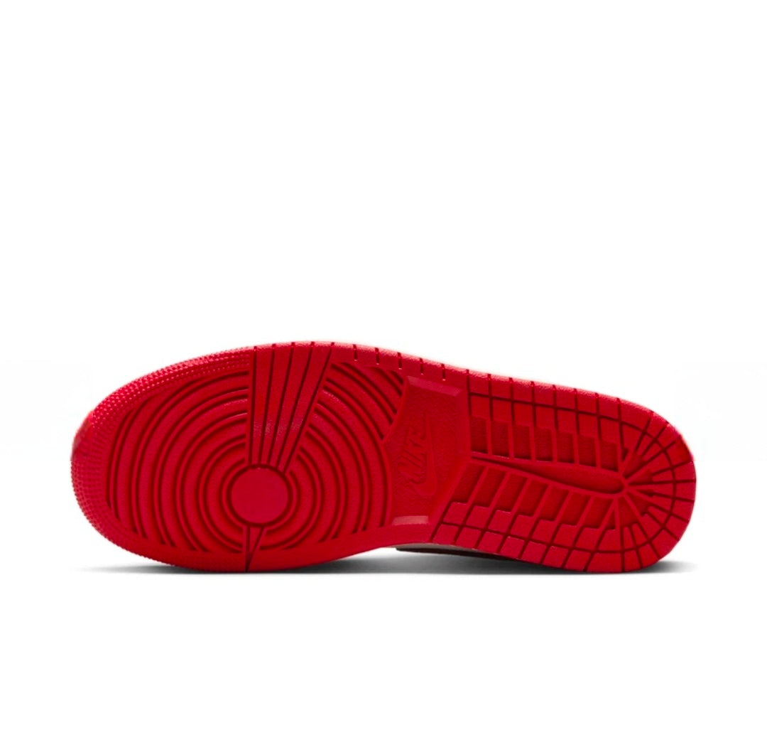 Nike Air Jordan 1 Mid Sail Metallic Red