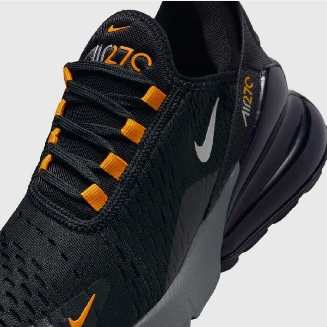 Nike Air Max 270 GS Black Orange Silver