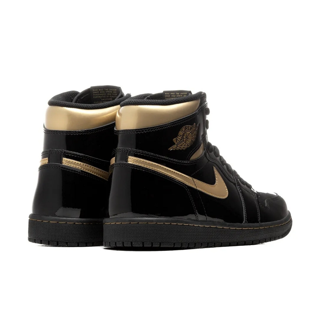 Nike Air Jordan 1 High OG Patent Black Gold