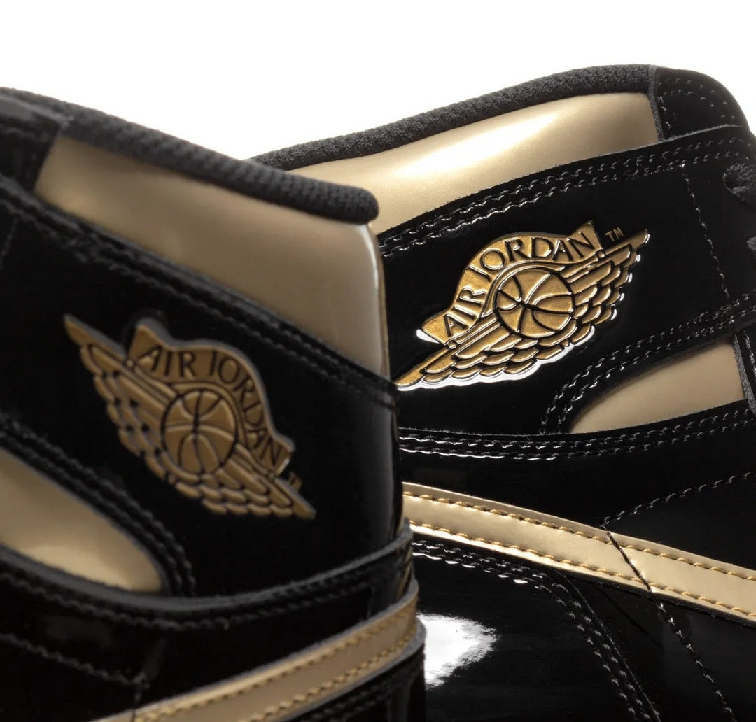 Nike Air Jordan 1 High OG Patent Black Gold